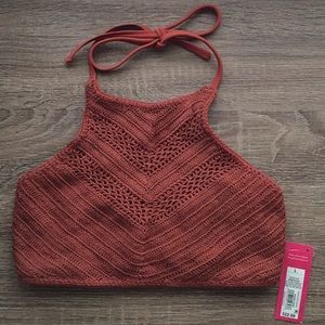 Xhilaration Crochet Bikini Top Rust